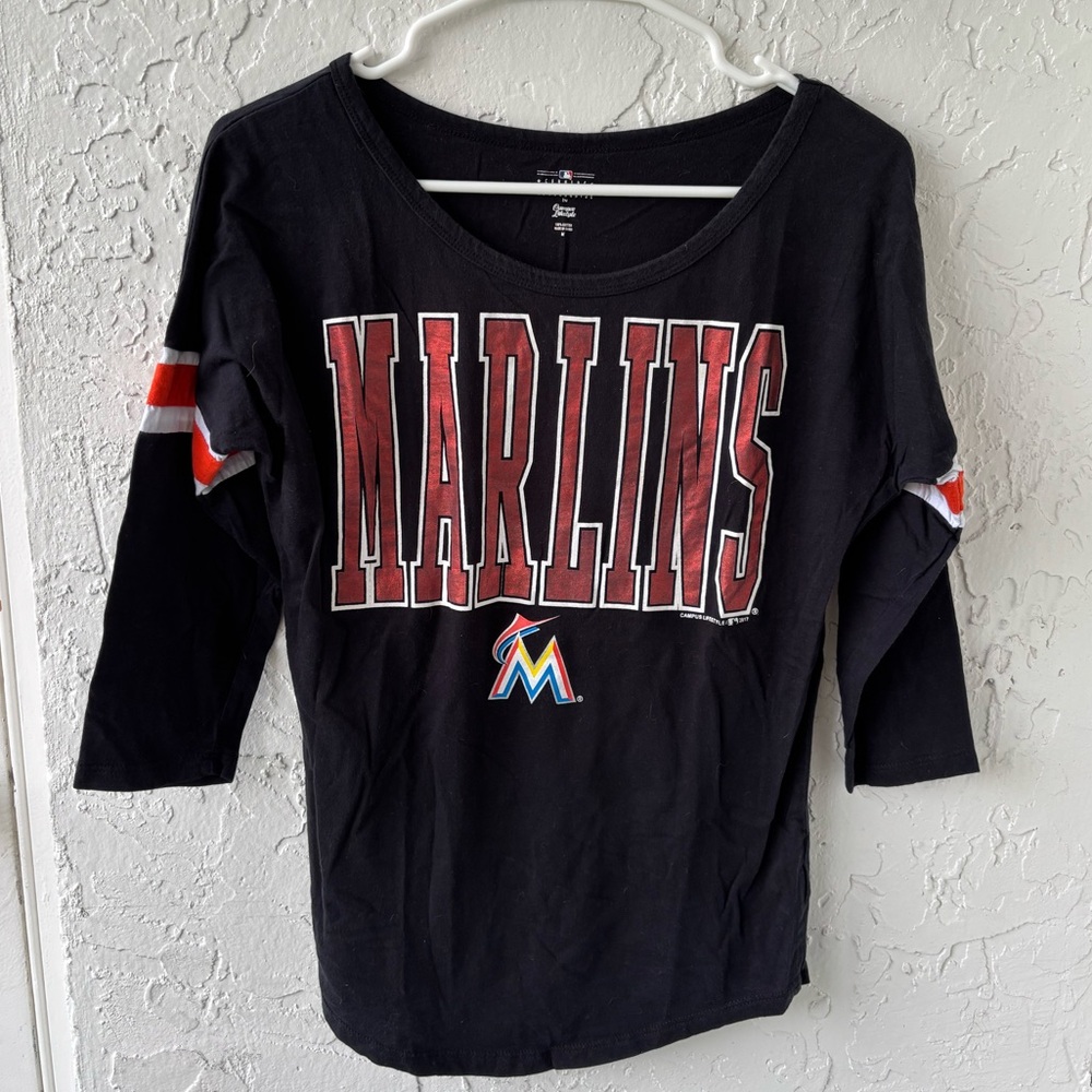Miami Marlins 3/4 Sleeve Tee